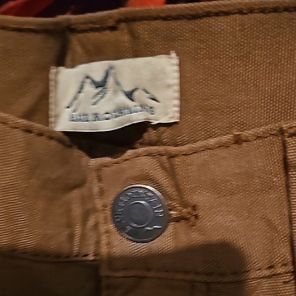 Blue Mountain NWT Men's Canvas Utility Pant Khakis Brown Relaxed Fit Size 32/32
